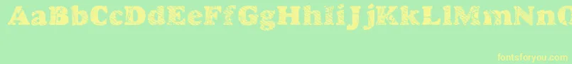 Goodjean Font – Yellow Fonts on Green Background