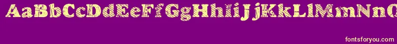 Goodjean Font – Yellow Fonts on Purple Background