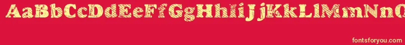 Goodjean-fontti – keltaiset fontit punaisella taustalla
