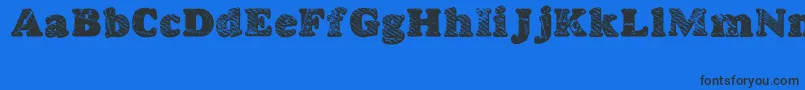 GoodjeanShad-Schriftart – Schwarze Schriften auf blauem Hintergrund