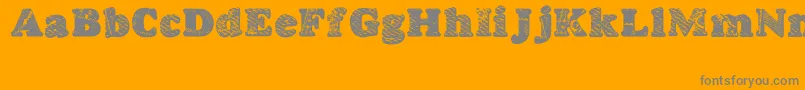 GoodjeanShad-Schriftart – Graue Schriften auf orangefarbenem Hintergrund