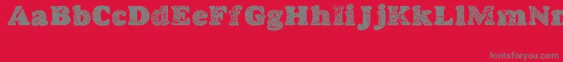 GoodjeanShad Font – Gray Fonts on Red Background
