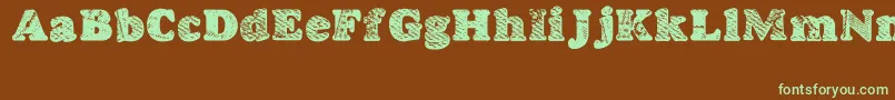 GoodjeanShad Font – Green Fonts on Brown Background