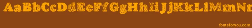 GoodjeanShad Font – Orange Fonts on Brown Background