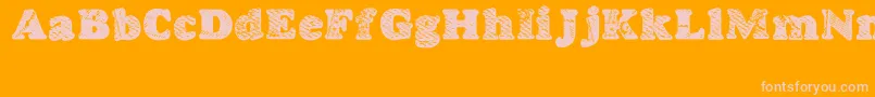 GoodjeanShad Font – Pink Fonts on Orange Background