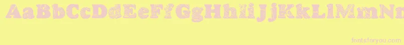 GoodjeanShad Font – Pink Fonts on Yellow Background