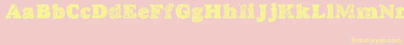 GoodjeanShad Font – Yellow Fonts on Pink Background