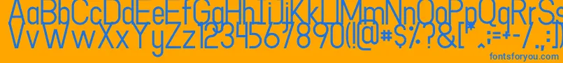 Goodlight Light Font – Blue Fonts on Orange Background