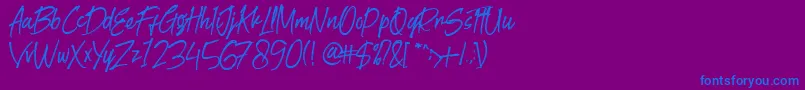 Goodlightsdemo Font – Blue Fonts on Purple Background