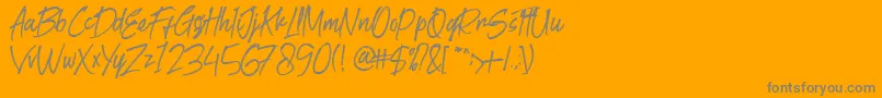 Goodlightsdemo-Schriftart – Graue Schriften auf orangefarbenem Hintergrund