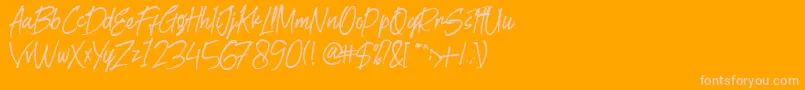 Goodlightsdemo Font – Pink Fonts on Orange Background