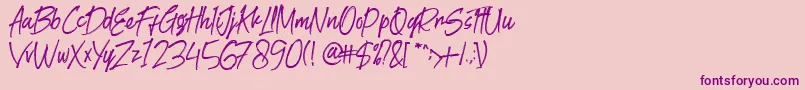 Goodlightsdemo Font – Purple Fonts on Pink Background