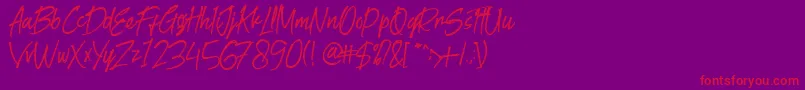 Goodlightsdemo Font – Red Fonts on Purple Background