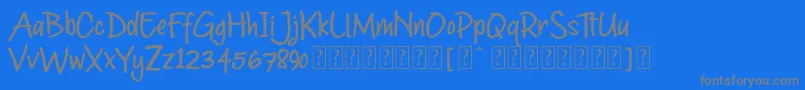 Goodmarker FREE FOR PERSONAL USE Font – Gray Fonts on Blue Background