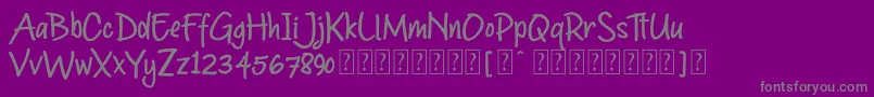 Goodmarker FREE FOR PERSONAL USE Font – Gray Fonts on Purple Background
