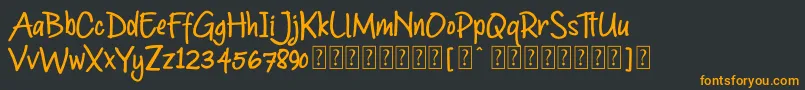 Goodmarker FREE FOR PERSONAL USE Font – Orange Fonts on Black Background