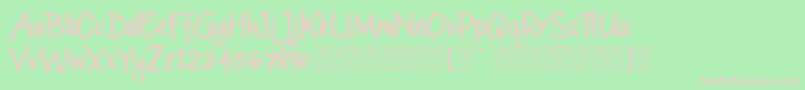 Goodmarker FREE FOR PERSONAL USE Font – Pink Fonts on Green Background