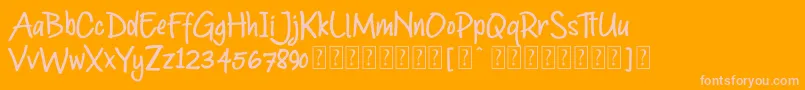 Goodmarker FREE FOR PERSONAL USE Font – Pink Fonts on Orange Background