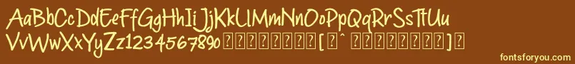 Goodmarker FREE FOR PERSONAL USE Font – Yellow Fonts on Brown Background