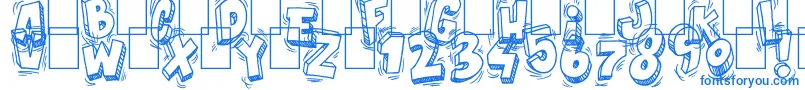 GoodMorning Font – Blue Fonts on White Background