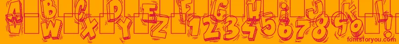GoodMorning Font – Red Fonts on Orange Background