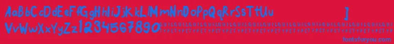 goodmorningpurple 1 2 free Font – Blue Fonts on Red Background