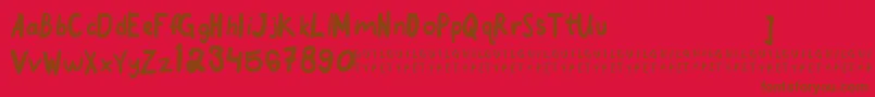 goodmorningpurple 1 2 free Font – Brown Fonts on Red Background