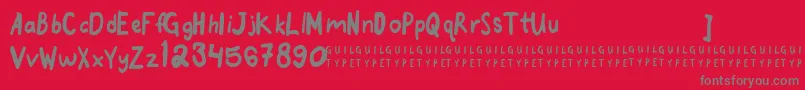 フォントgoodmorningpurple 1 2 free – 赤い背景に灰色の文字