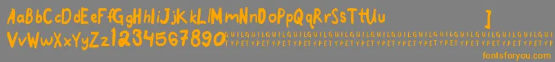 goodmorningpurple 1 2 free Font – Orange Fonts on Gray Background