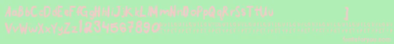 goodmorningpurple 1 2 free Font – Pink Fonts on Green Background