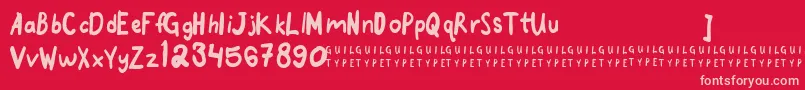 goodmorningpurple 1 2 free Font – Pink Fonts on Red Background