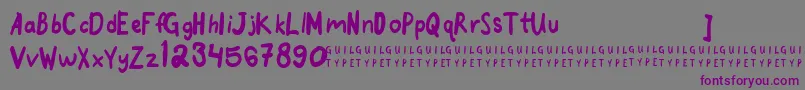 フォントgoodmorningpurple 1 2 free – 紫色のフォント、灰色の背景