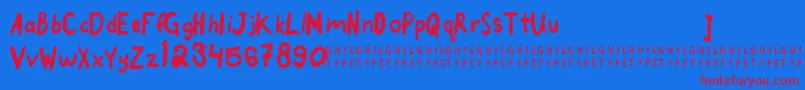 goodmorningpurple 1 2 free Font – Red Fonts on Blue Background