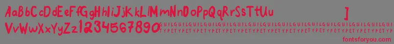 goodmorningpurple 1 2 free-Schriftart – Rote Schriften auf grauem Hintergrund