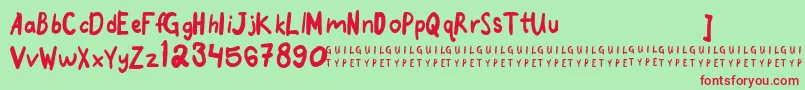 goodmorningpurple 1 2 free Font – Red Fonts on Green Background