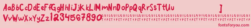 goodmorningpurple 1 2 free Font – Red Fonts on Pink Background