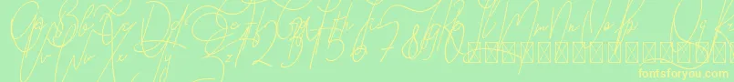 More about GoodWish Italic PersonalUse Font GoodWish Italic PersonalUse Font – Yellow Fonts on Green Background