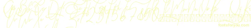 Шрифт GoodWish Italic PersonalUse – жёлтые шрифты