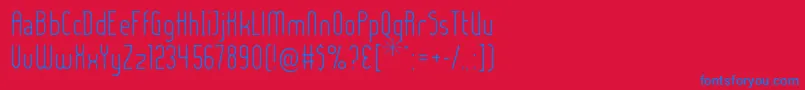 LadyIceLight Font – Blue Fonts on Red Background