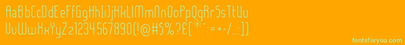 LadyIceLight Font – Green Fonts on Orange Background