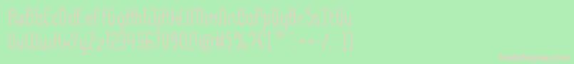 LadyIceLight Font – Pink Fonts on Green Background