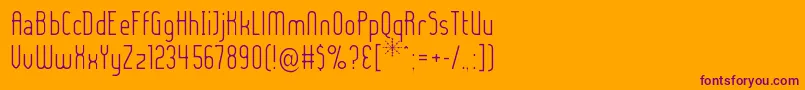 LadyIceLight-Schriftart – Violette Schriften auf orangefarbenem Hintergrund
