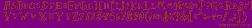 Goofball Font – Brown Fonts on Purple Background