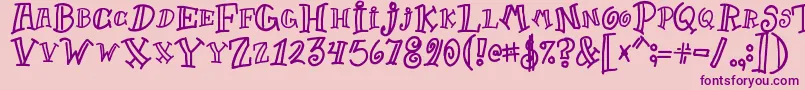 Goofball Font – Purple Fonts on Pink Background