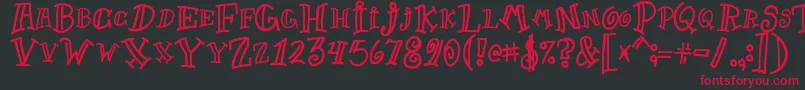 Goofball Font – Red Fonts on Black Background