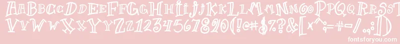 Goofball Font – White Fonts on Pink Background