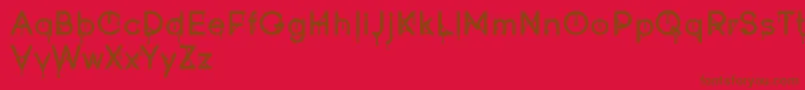 Шрифт Goofont demo – коричневые шрифты на красном фоне