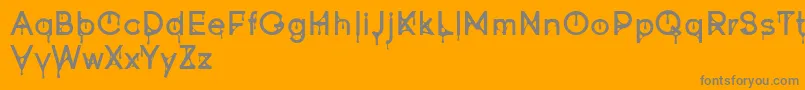 Шрифт Goofont demo – серые шрифты на оранжевом фоне