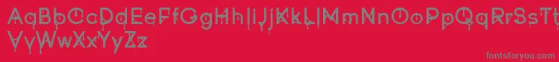 Goofont demo Font – Gray Fonts on Red Background