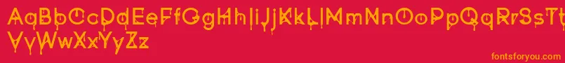 Goofont demo Font – Orange Fonts on Red Background